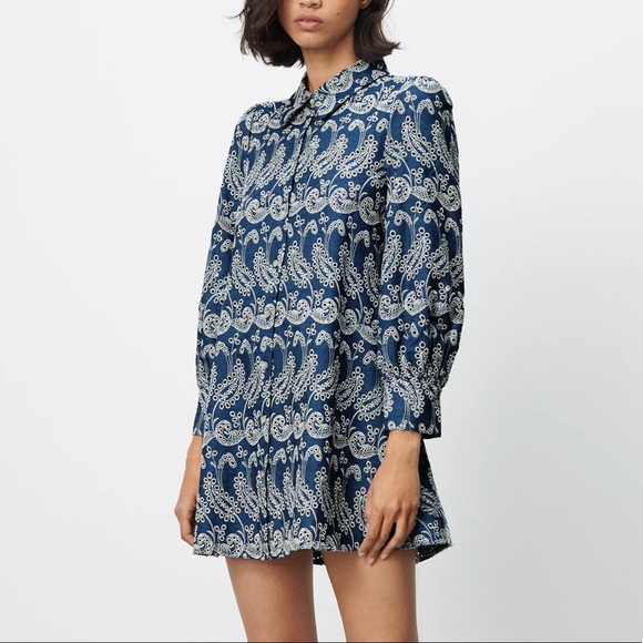 Zara Dresses Zara Openwork Embroidered Dress Poshmark